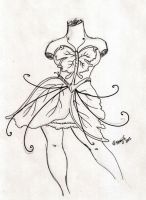 Dress Made of Butterfly Wings